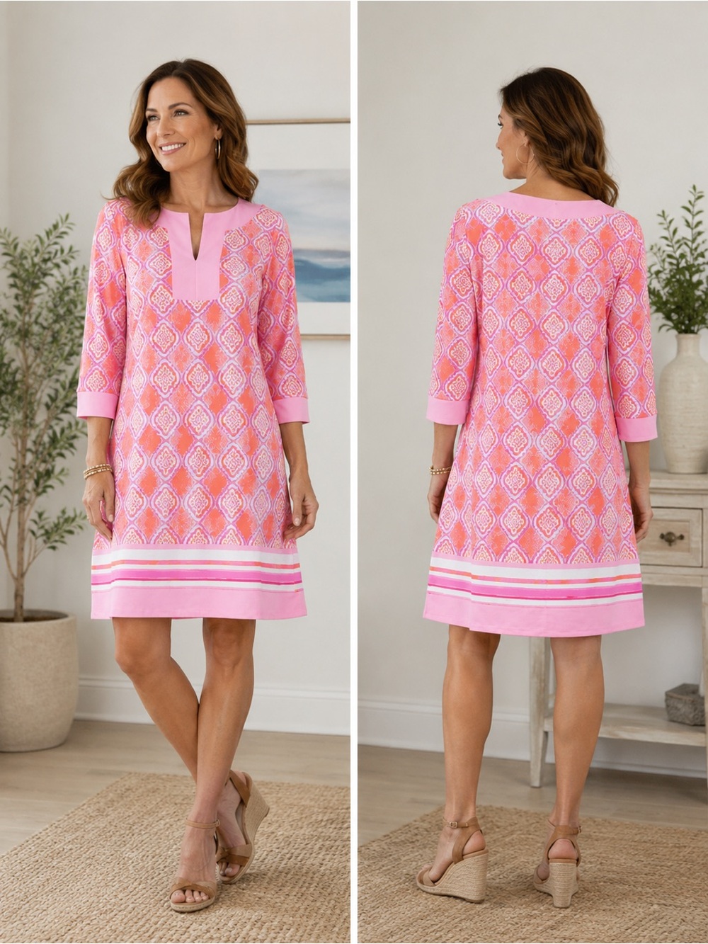 🎉LAST PIECE 🎉 Cabana Life Tunic Cover-Up Dress - UPF 50+, Long Sleeve - Picture 7 of 7